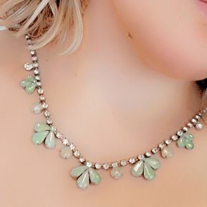 Antique Green Floral Necklace